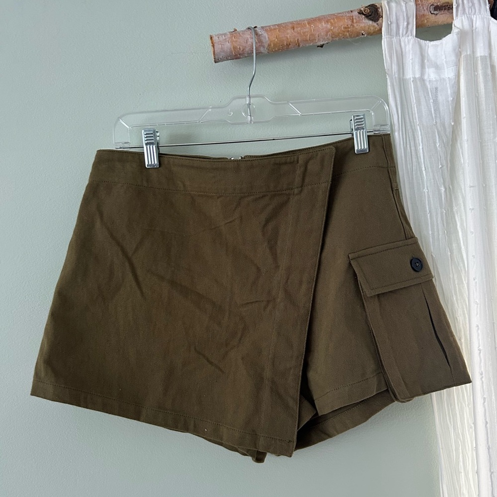 Olive Green Women's Cargo Shorts